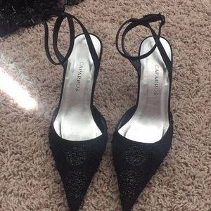 Black Beaded Evening Show by Caparros